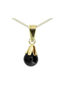 OSTSEE-SCHMUCK® - Kette mit Anhänger , Glocke , Gold 333/000 - gold