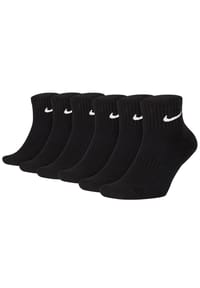 NIKE - Unisex 6er Pack Sportsocken - Everyday, Cotton Lightweight Crew, einfarbig - Schwarz