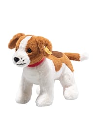 Steiff - Soft Cuddly Friends Kuscheltier "Snuffy", Hund, 27cm - WEIß/BRAUN