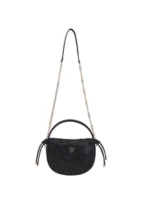 GUESS - Beuteltasche "Elsie Pouch", Kunstleder, Magnetverschluss, für Damen - BLABLACK