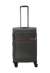 GLOBETROTTER - KAMMEL 4-Doppelrollen-Trolley, Frontfach, TSA Kombinationsschloss - BLACK