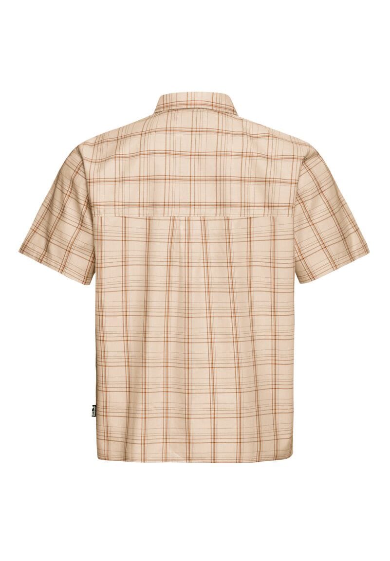 Jack Wolfskin Freizeithemd, Kurzarm, Kent-Kragen, FüR Herren, Beige, L