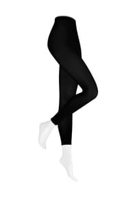 KUNERT - Strickstrumpfleggings "Sensual Cotton", Komfortbund, für Damen - 0070 SCHWA