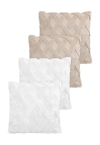 Aspero® - 4er Set Kissenbezüge Sofia - Braun