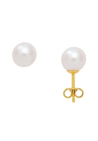 Adelia's - Damen Gold Schmuck 333 Gold Ohrringe  Ohrstecker mit Süßwasser Zuchtperle - gold