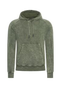 RUSTY NEAL® - Kapuzensweatshirt in verwaschenem Design - Anthrazit