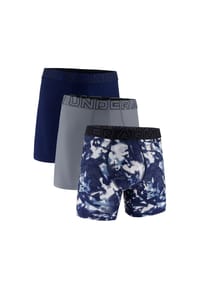 UNDER ARMOUR - Herren Boxershorts, 3er Pack - Performance Tech Boxer Briefs - Novelty 6", Camouflage, Stretch - Grau/Schwarz