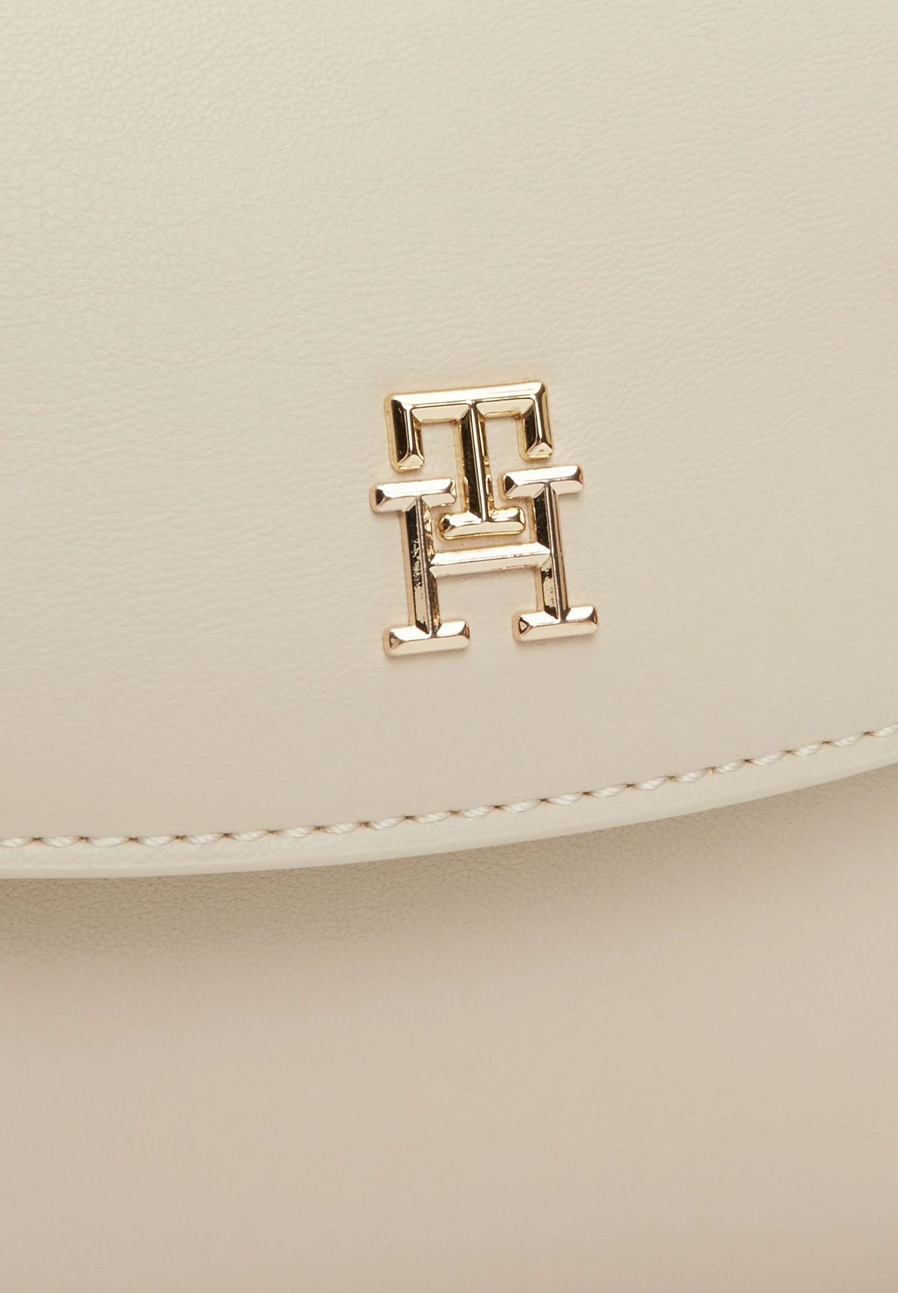 TOMMY HILFIGER TH CHIC Schultertasche, Emblem, Echtleder-Optik 