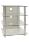 VCM. Hifi Möbel | Rack Schrank Phono Regal | Alusäulen Glasböden | Maße H. 70 x B. 59 x T. 49 cm | Phono Mediaregal - Blados Bild 2