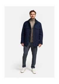 JEFF - Mantel JFAntoine twill coat - Black