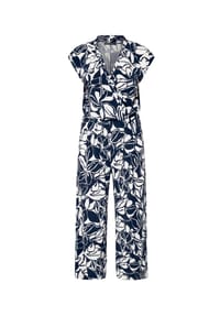 BETTY BARCLAY - Jumpsuit, Wickelausschnitt, für Damen - 8813 D.BLUE/CREAM