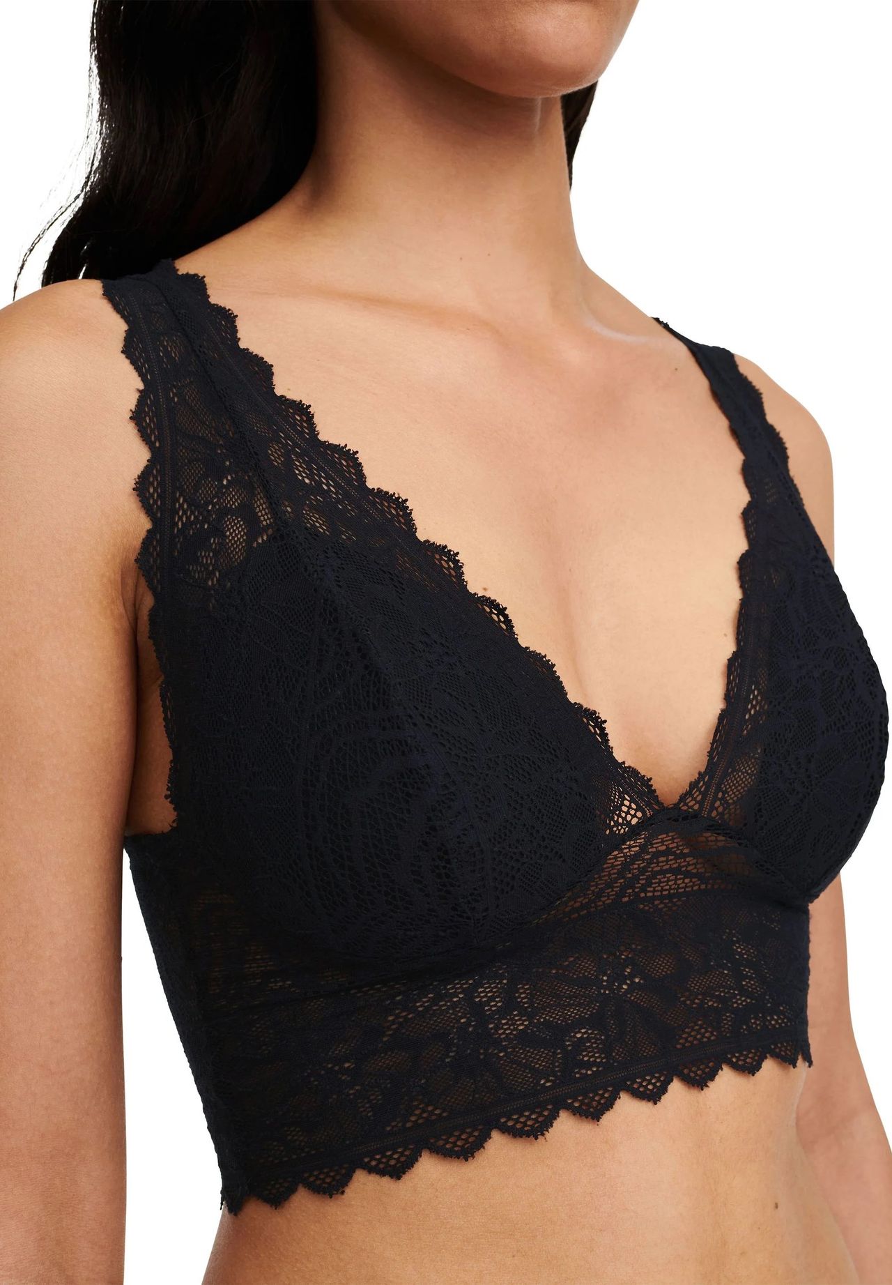 Chantelle Floral Touch Bralette, Spitze, StüTzend, FüR Damen, Schwarz, M