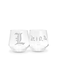 ABYSTYLE - Gläser-Set Death Note 2-tlg. Kira & L, Whiskygläser, 300 ml - mehrfarbig