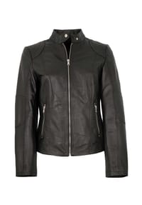 MADDOX - Damen Lederjacke Lammnappa schwarz - schwarz