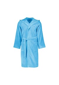 VOSSEN® - Bademäntel unisex Kurzmantel mit Kapuze Texas turquoise - 5570 - blau