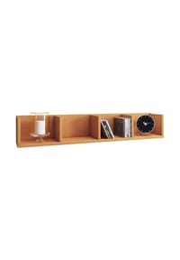 VCM. - Holzregal hängend | platzsparendes Regal | Maße: H. 15 x B. 97 x T. 17 cm | Elegantes Regal hängend | Aufbewahrungsregal | Bücherregal | Wandboard - Honsa - Buche