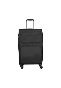 Stratic BENDIGO LIGHT+ - 4-Doppelrollen-Trolley, Reißverschlusstaschen, TSA-Schloss - BLACK