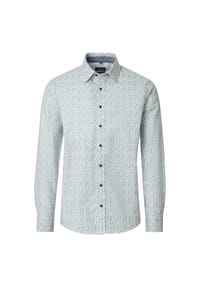 CASAMODA - Herren Freizeithemd Langarm Print Casual Fit - Hellgrün