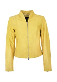 JILANI - Damen Lederjacke Lammnappa hellgelb - hellgelb