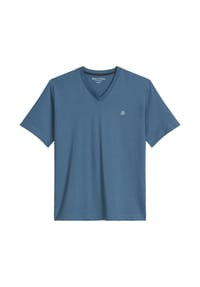 Marc O'Polo - Herren T-Shirt, V-Neck - T-SHIRT SHORT SLEEVE, Regular Fit, Baumwolle - Blau