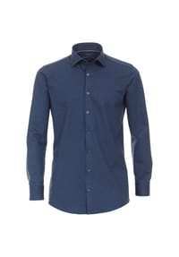 Venti - Herren Businesshemd uni Modern Fit - Dunkelblau