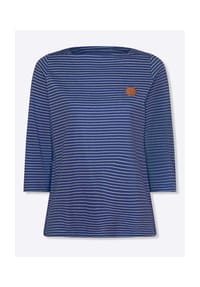 SIEH AN! - Ringelshirt - himmelblau-ecru-geringelt