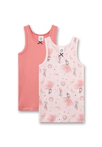 Sanetta - Achselhemd, 2er-Pack, Schleife, für Kinder - 38134 ROSA