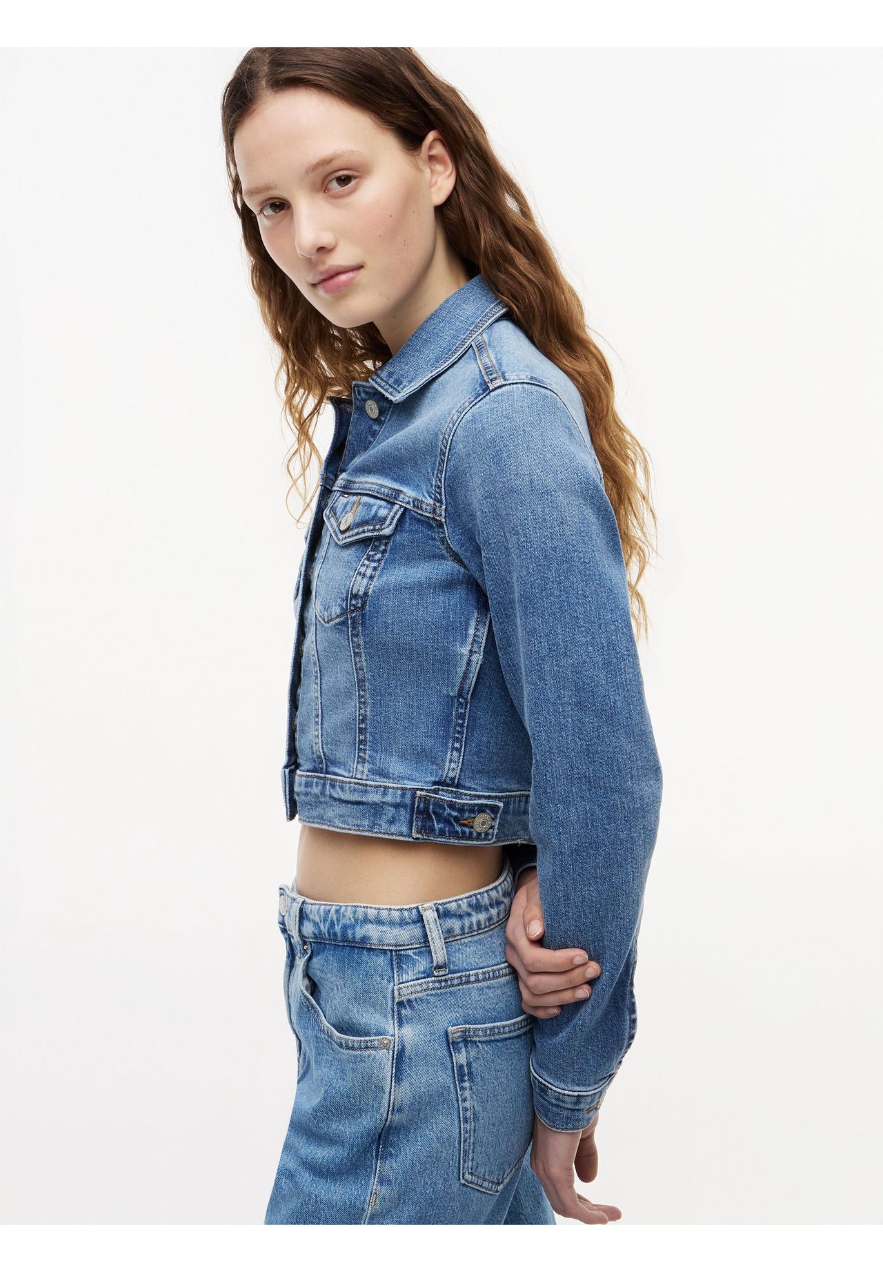 Tommy Jeans Jeansjacke, Brusttaschen, FüR Damen, Blau, L
