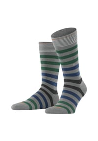 Burlington - Socken, Streifen, Emblem, für Herren - 3000 BLACK