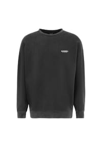 OLDSKULL - Sweatshirt Peach Dyed Basic Oldskull Logo unverkennbare Oldskull-Optik - Black
