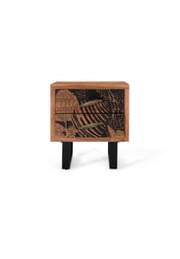 GINER & COLOMER - Nachttische aus Akazienholz, 50 cm, moderner Ethno-Stil - 56 x 50 x 40 - Braun