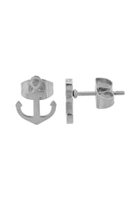Adelia's - Adelia's Unisex Ohrstecker aus Edelstahl mit Anker - silber