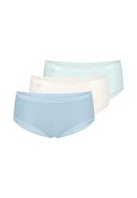 sloggi - Basis Slip, 3er Pack, für Damen - 15 DUNKELBLAU/WEISS