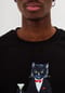 cat e lolette Schwarzes T-Shirt mit Dandy-Katze Bild 10