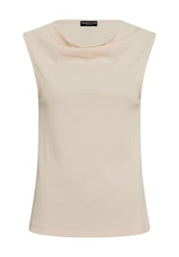 MANGUUN collection - Shirt, Wasserfall-Ausschnitt, Damen - 1 BEIGE