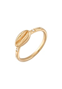 caї - Ring 925/- Sterling Silber 4 Zirkonia - gelb