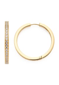 LEONARDO - Damen Creolen "Jasmin", Edelstahl - GOLD