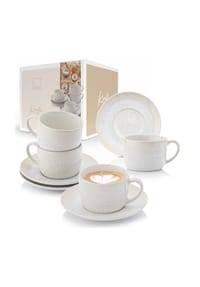 SÄNGER Steingut Geschirrserie Korfu - Korfu - Beige-Espressobecher Korfu 4 teilig