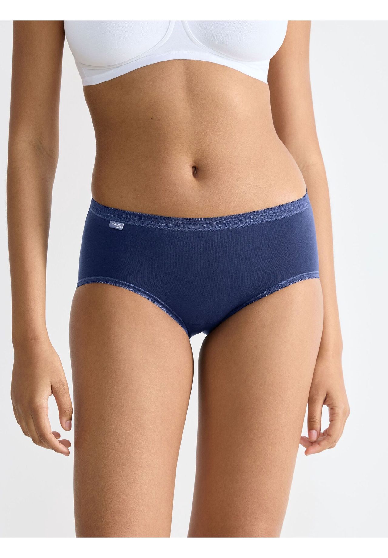 Sloggi Basic+ Midi-Slips, 3Er-Pack, FüR Damen, Blau|Weiß, 36