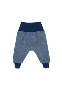 maximo® - GOTS BABY-Pumphose, Wollfleece kbT, Strickbündchen - heiderosemeliert