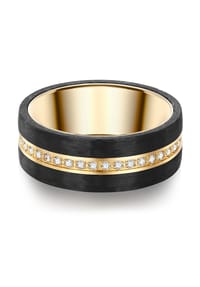 TRILANI 1934 - Damen Ring aus Edelstahl in Gelbgold mit Zirkonia - gelbgold