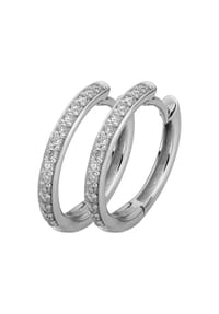 LYOMI - Klappcreolen 585/- Gold 30 Diamant Lab Grown 0,22ct. - weiß