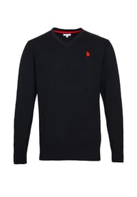 U.S. POLO ASSN. - Pullover Strickpullover V-Neck - schwarz