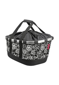 KLICKfix® - Bikebasket GT für Racktime, fleur schwarz - schwarz