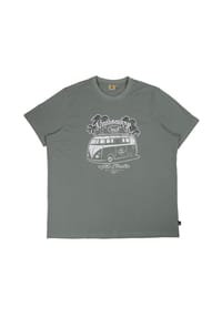 ROADSIGN® australia - Herren T-Shirt Transporter mit Vintage-Bus-Print für ein entspanntes Freizeit- und Reisegefühl - anthrazit