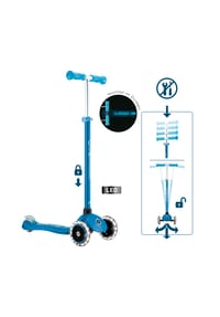 GLOBBER - PRIMO PLUS GLOW LIGHTS petrol, mit Leuchtrollen und Glow-Effekt - blau