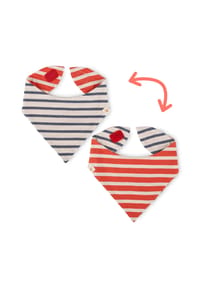 sigikid® - Wendehalstuch Ahoi Little Pirate ,  für Babys - Rot/Blau