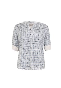 STOOKER® - MARIE  PRINT Damen Shirt 3/4-Arm - blue abstract aop
