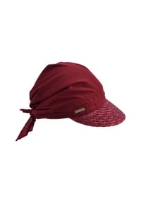 SEEBERGER - Strohborte Schirmmütze mit Stoffkopf 51175-0 - burgund