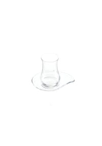 COFI - LAV Eva 12-teiliges Teegläser-Set mit Untertellern - 170 ml - Transparent 9,5 x 5,5 cm